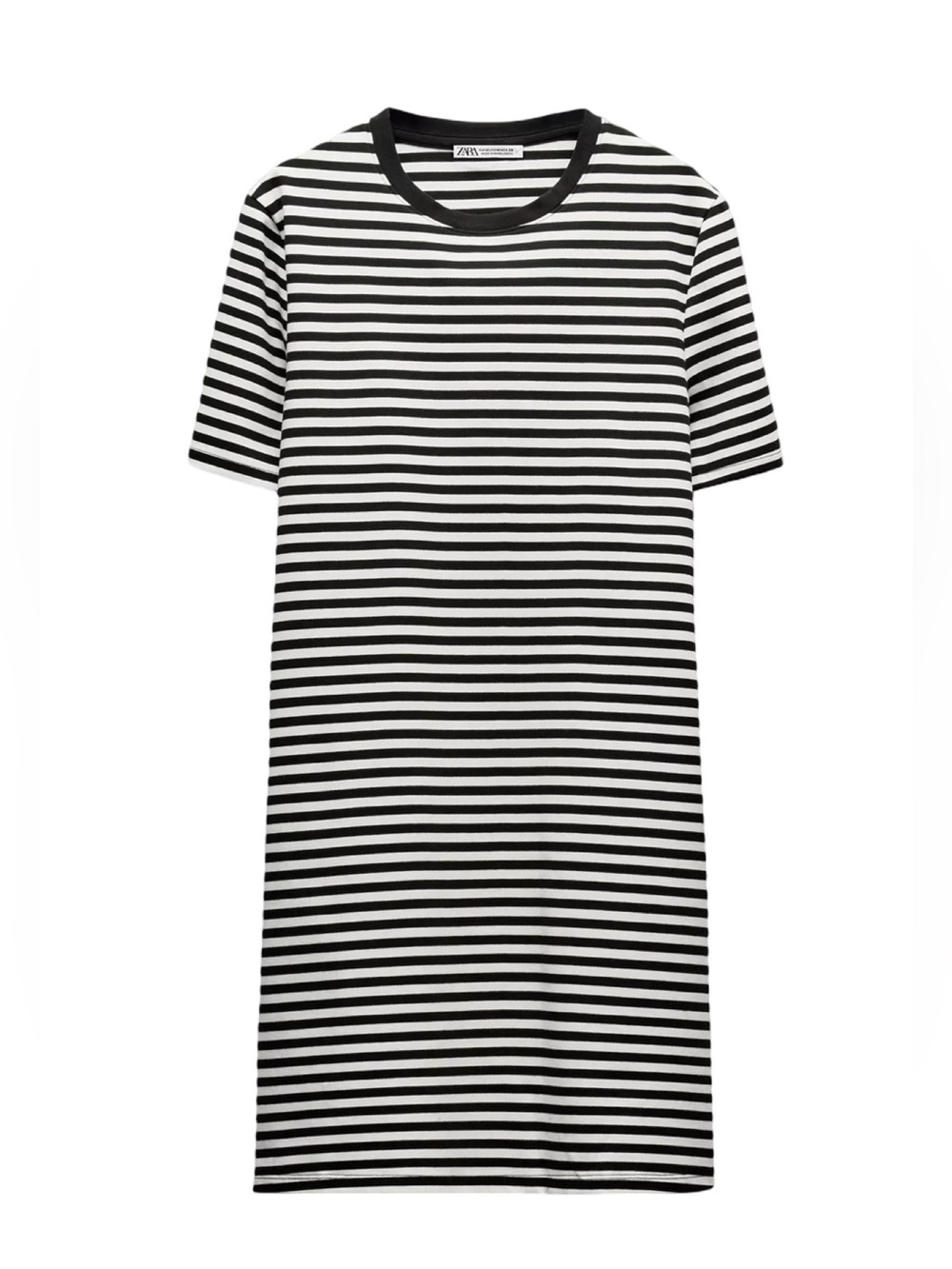 🔘▪️ Zara Black and White Short Striped T-shirt Shortsleeved Dress ▪️🔘
